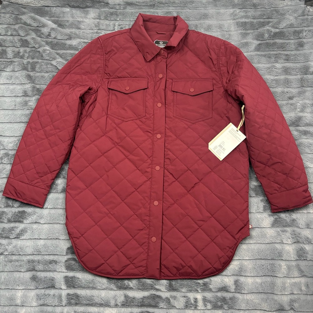 Mondetta Outdoor Project Quilted Shirt Jacket Windsor Wine Red Medium 12D0282